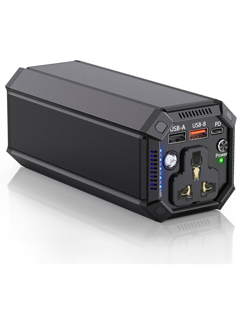 م.ا & ف'س محطة طاقة محمولة بسعة 27000 مللي أمبير مع منفذ تيار متردد و4 منافذ إخراج - بطارية طوارئ للسفر لأجهزة الكمبيوتر المحمولة (ماك بوك/إتش بي)، والطائرات بدون طيار، والكاميرات - متوافقة مع شواحن الطاقة الشمسية الخارجية، شحن سريع للتخييم في الإمارات العربية المتحدة وحالات الطوارئ - Image 2